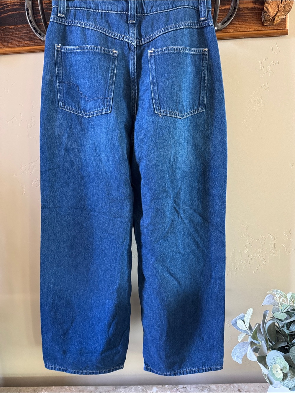 We The Free Wide Leg Jeans in Deep Blue Denim - Picture 4 of 9